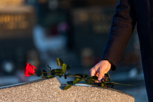 istock Man in the cemetery 1438634904