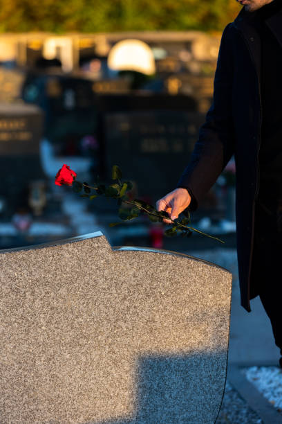 istock Man in the cemetery 1438634940