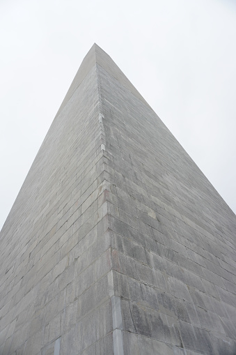 Looking up at the Washington Monument