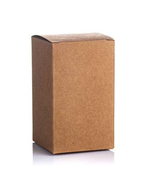 istock Brown cardboard box isolated on white background 1438644975