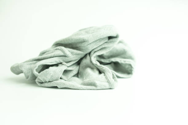 istock Men underwear used grey color on a white background 1438652994