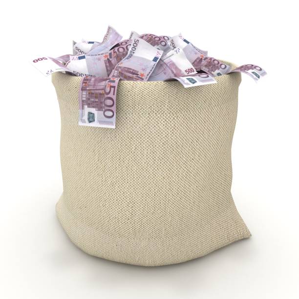 Euro money bag sack finance wealth stock photo