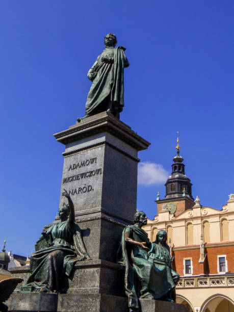 istock Adam Mickiewicz Monument, Krakow, Poland 1438655342