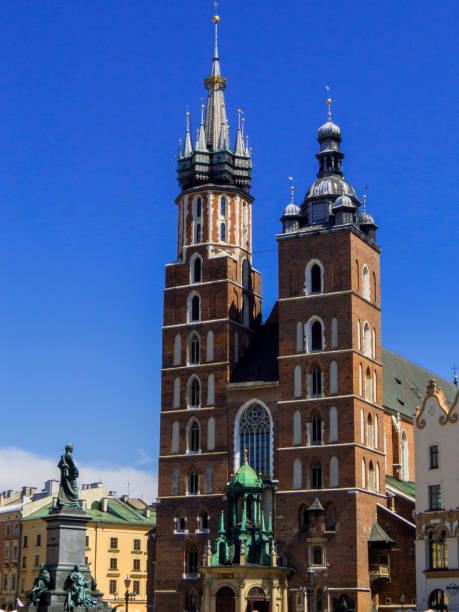 View of St. Mary's Basilica in Krakow, Poland