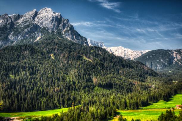 istock Mountains and forests in the valley 1438657677