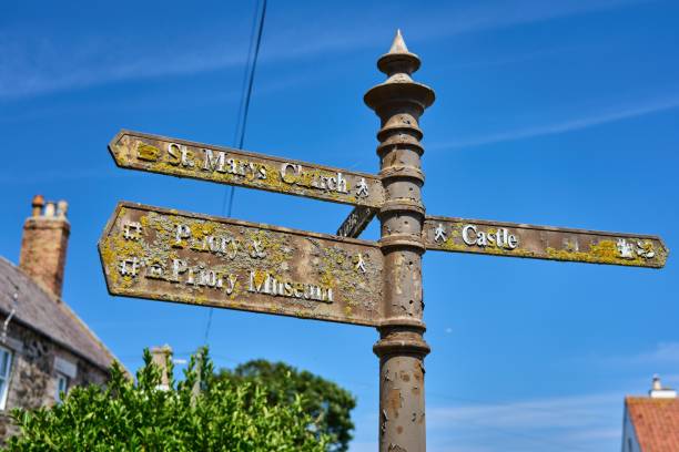 istock moss and lichen-covered signpost 1438668530