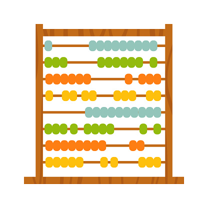 Wooden abacus icon. Vector illustration