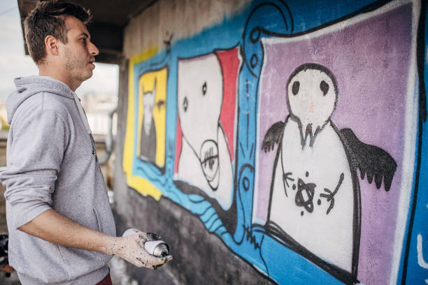 istock Male street artist 1438674492