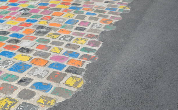 istock coloured tiles on a pavement in a downfacing perspective 1438676861