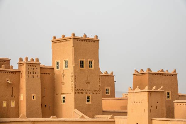 istock Historical buildings in Morocco with a grey background 1438677149