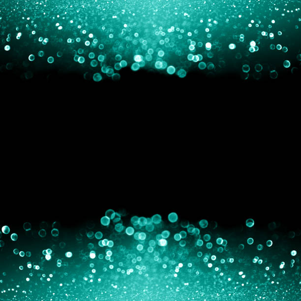 istock Dark teal turquoise black glitter sparkle background birthday Christmas celebration aqua abstract border 1438682575