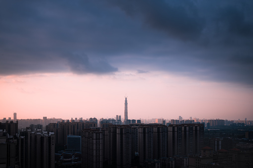 Chengdu at dusk