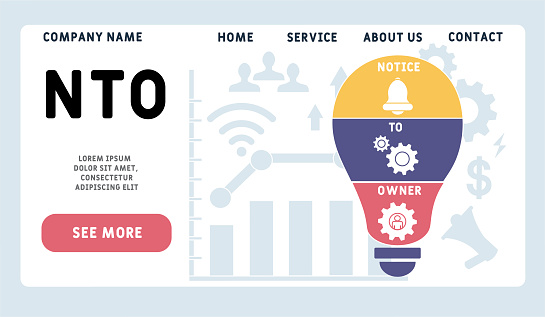 Nto Form Example Nto Notice To Owner Acronym Stock Illustration - Download Image Now ...