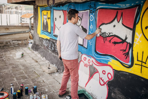 istock Street art in making 1438687801