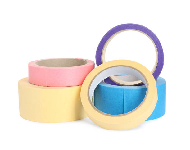 istock Many different rolls of adhesive tape on white background 1438694144