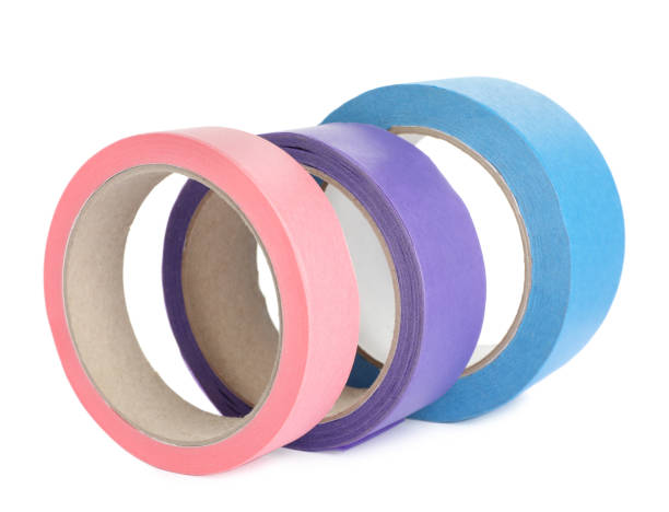 istock Many different rolls of adhesive tape on white background 1438694217