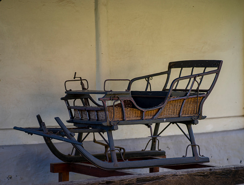 old peasant horse cart central europe, without horse