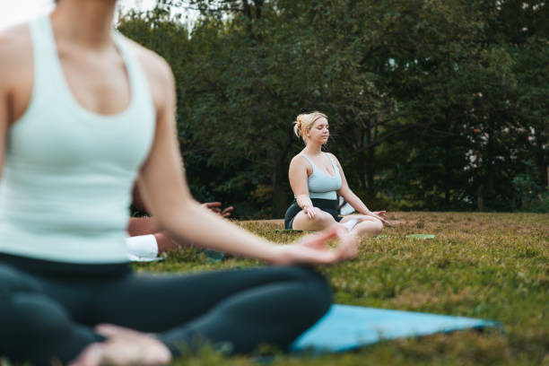 istock Yoga outdoor class in New York 1438699885
