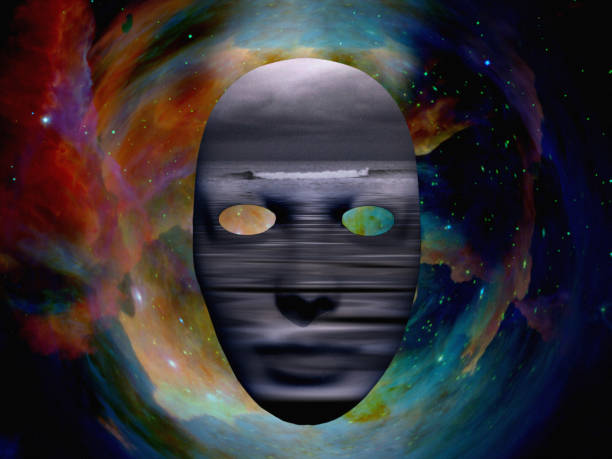 istock Mask with the image of seashore 1438701959