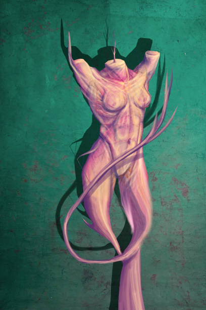 Non-Fungible Token Concept Non-Fungible Token Concept abstract of female body non gender figure stock illustrations