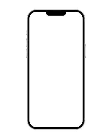 Smartphone vector mockup on White background