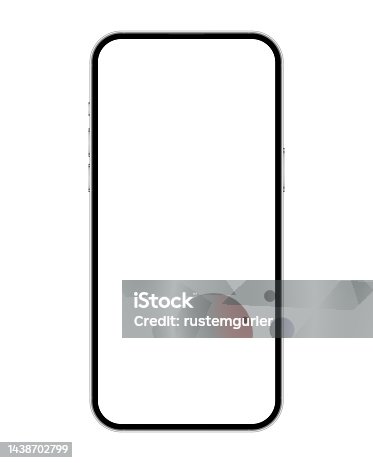 istock Smartphone vector mockup on White background 1438702799