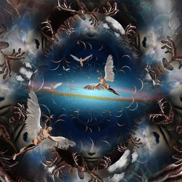 istock Angels in vortex of souls 1438703095