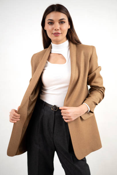 istock young fashion model wearing  clothes 1438703249