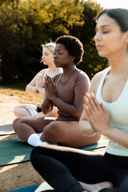 istock Yoga outdoor class in New York 1438704772