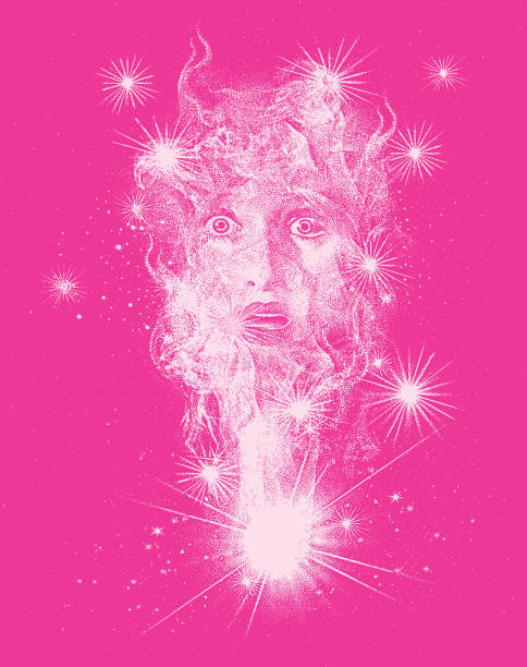 istock Mystical woman and stars 1438711114