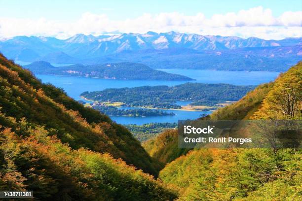 Mountains Near Bariloche During Autumn Argentina Stock Photo - Download Image Now - Bariloche, Argentina, Mountain