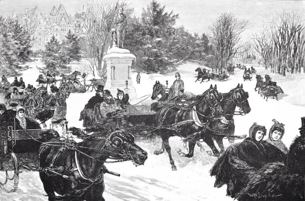 istock New York City, sleighing in Central Park, 1886 1438712353