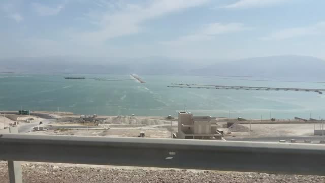 Dead Sea road and landscape in Israel