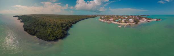 Panoramic shot of the beautiful Marathon Key near the Florida Keys A panoramic shot of the beautiful Marathon Key near the Florida Keys miami marathon stock pictures, royalty-free photos & images