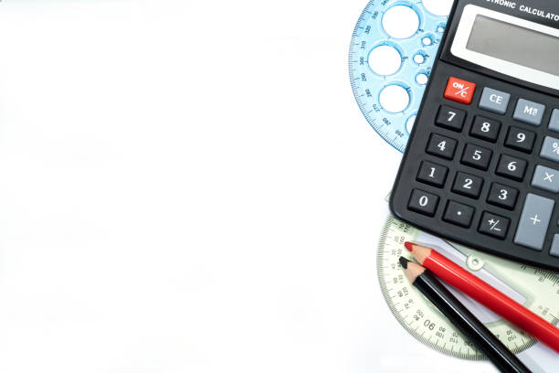 Childs school supplies and equipment for geometry and maths