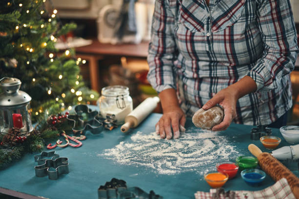 istock Preparing Gingerbread Christmas Cookies in Domestic Kitchen 1438745159