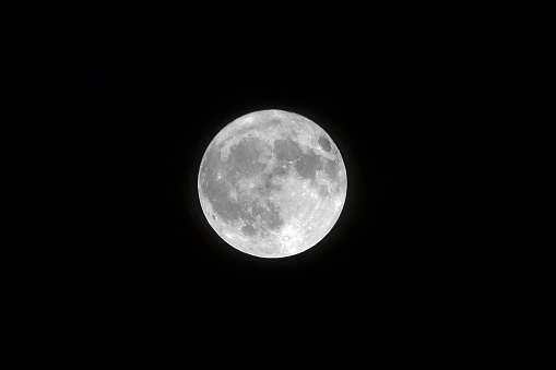 Full moon in sky