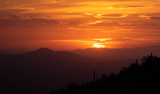 Last Light over Scottsdale, AZ shot from the McDowell Sonoran Preserve