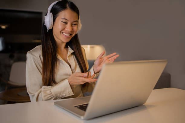 istock Young woman working from home 1438769164