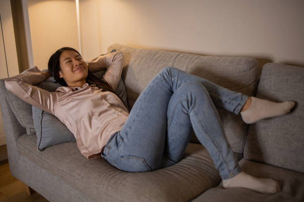 istock Beautiful woman relaxing 1438771814