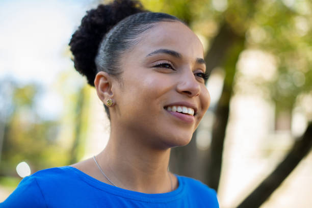 istock Beautiful young woman posing 1438775068