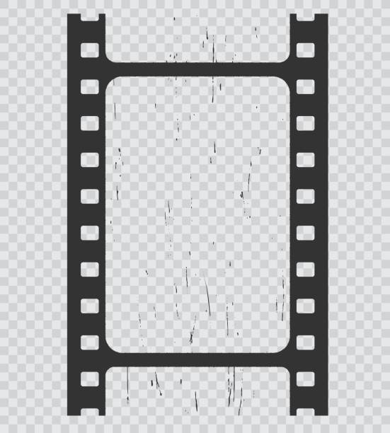 гранж кинопленка, изолированная диафильмная катушка - film reel photography dirty film industry stock illustrations