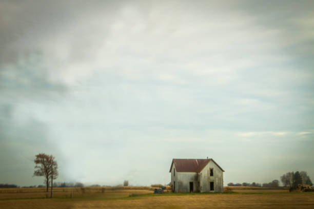 Abandoned House in Agricultural Field