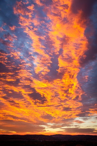 Background - Nature - Bright clouds with morning sunrise