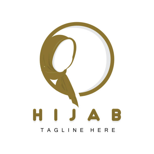 HIjab Logo, Fashion Product Vector Brand, Muslim Women Hijab Boutique Design HIjab Logo, Fashion Product Vector Brand, Muslim Women Hijab Boutique Design small business saturday stock illustrations