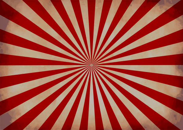 ilustrações de stock, clip art, desenhos animados e ícones de radial pattern background illustration ( vintage texture ) - circus