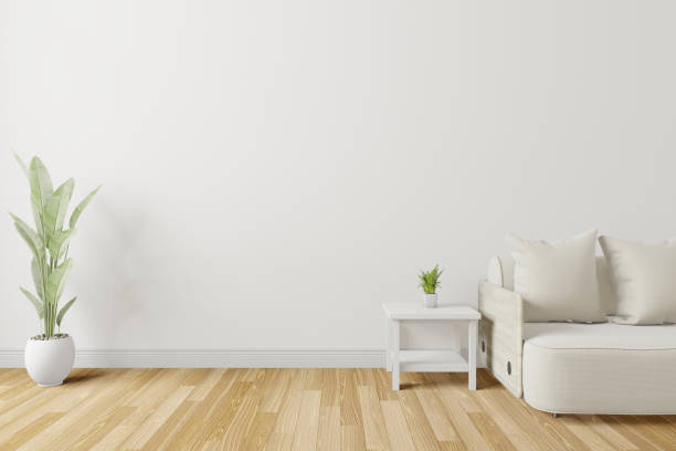 istock sofa in the room with a picture frame on the wall 1438802312