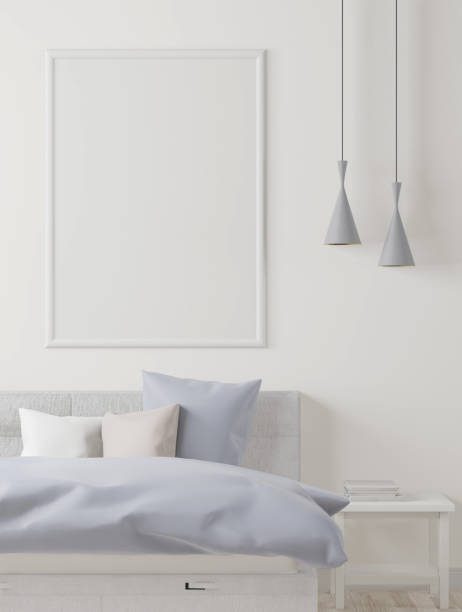 istock sofa in the room with a picture frame on the wall 1438802582