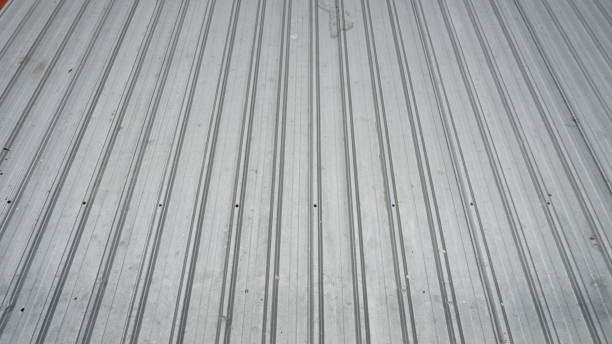 istock Metal roof structure called canopy. Surface for architectural 3D material rendering and background. 3D illustration. 1438804255