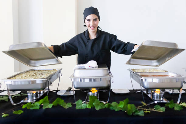 istock Cook offering the buffet meal 1438808785